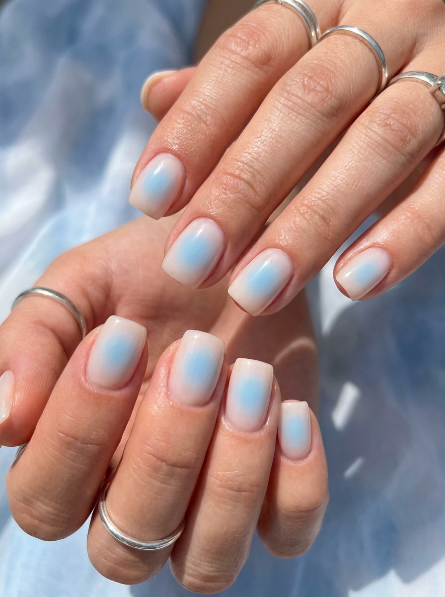 Blue Aura Nails